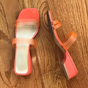 Miista HAMUERA ORANGE FLURO VINYL SANDALS